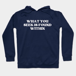 What you seek is found within Hoodie